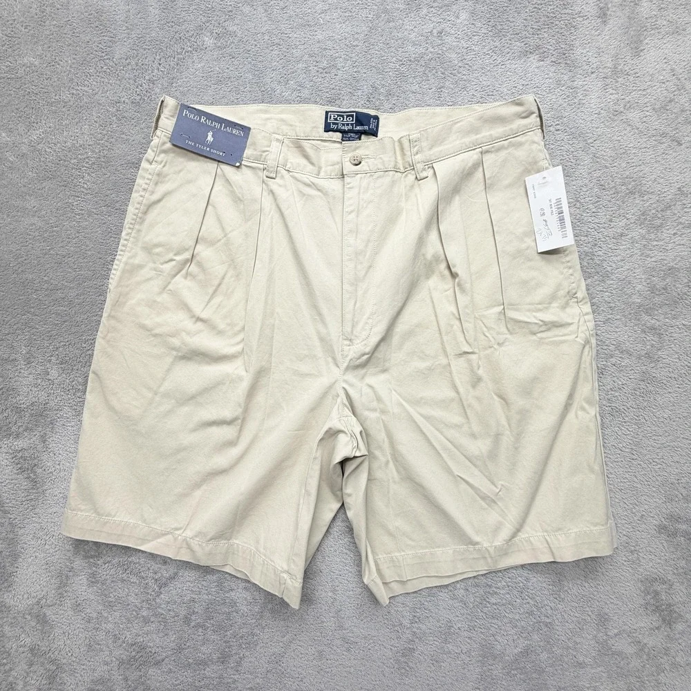 Polo Ralph Lauren Shorts Mens 38 Beige Chino Tyler Short Cotton